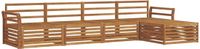vidaXL - Bank loungeset - 5 zitplekken - Naturel - Massief Acacia Hout
