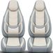 Bremer Sitzbezüge Knaus Premium Camper stoelhoezen voor BOXDRIVE / XL H3 in Grijs/Beige (2 losse stoelen)