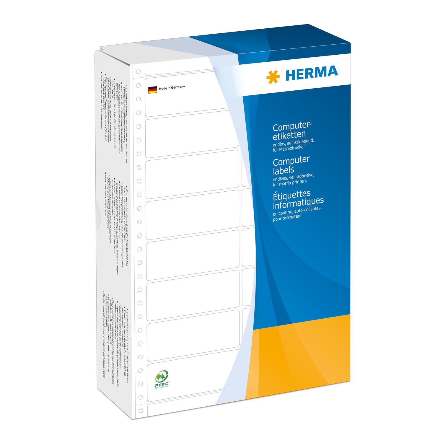 HERMA Computeretiketten eindloos 88.9x48.4 mm 2-banen 6000 St.