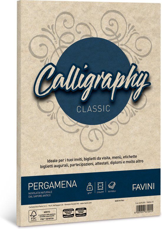 Favini Perkamentpapier A4 Zandkleurig 90 g/m² 50 vel