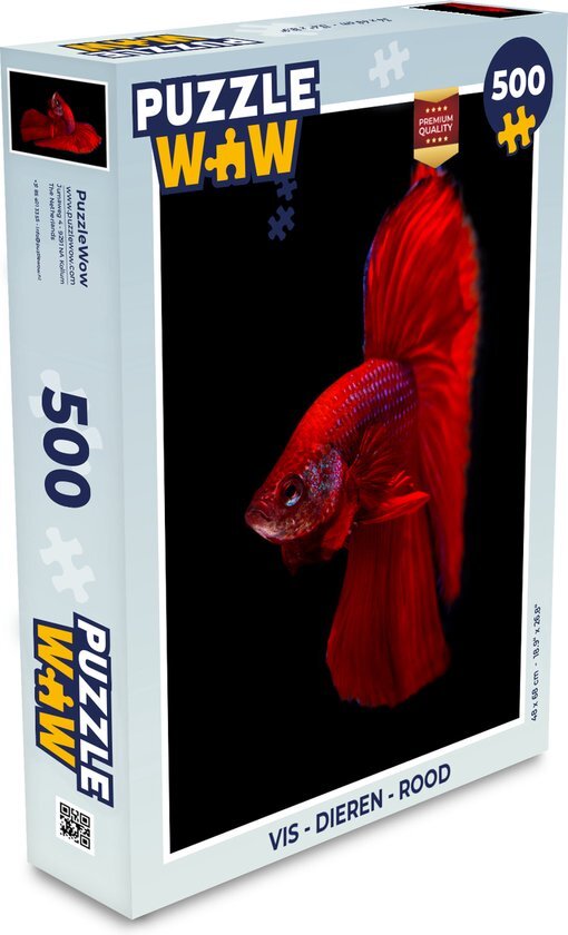 MuchoWow Puzzel Vis - Dieren - Rood - Legpuzzel - Puzzel 500 stukjes