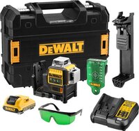 DeWalt DCE089D1G - 10.8V Li-Ion Multilijnlaser Set - 3x 360° - 30m - Groen