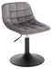 StarTech Barkruk - Hoogteverstelbare barkruk - 360° draaibaar - Gestoffeerd - Bekleed met fluweel - Metalen frame - 60,5–72 cm - Donkergrijs