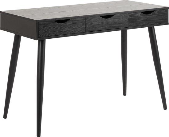 Emob Bureau - 110 cm - Zwart - Met Opbergruimte & Lades