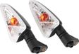 Tijger Daytona 1 Paire Indicateur de direction de moto en plastique ABS Lampe clignotante - Noir et Blanc