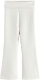Next - Meisjes - Supersoft Kickflare-legging met omgeslagen boord - Crème