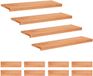 vidaXL Trapmatten 12 st Lak 100 x 25 x 2 cm Massief beukenhout