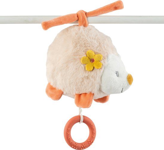 Nattou Egel Zoe Muziek Knuffel - 20 cm - Donker Warm Beige