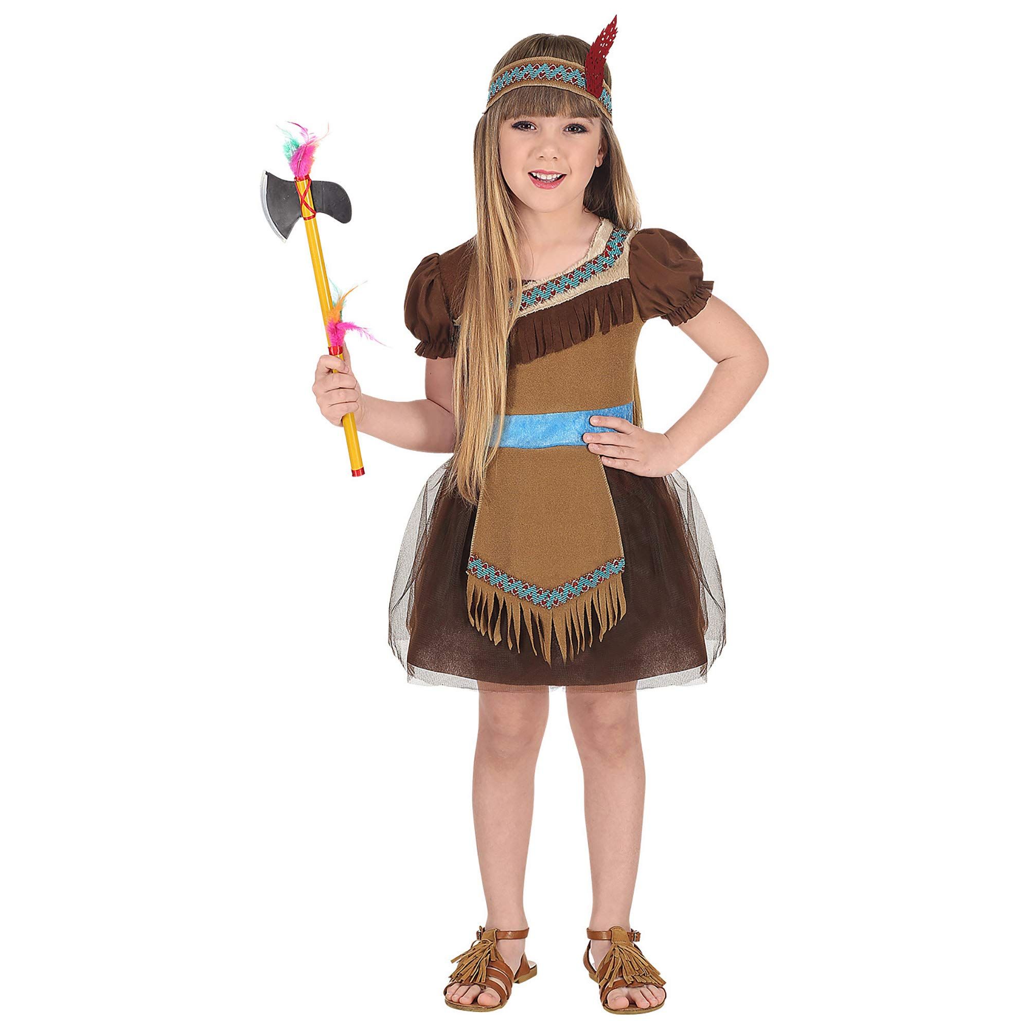 Widmann 02035 kinderkostuum indianes 104 cm bruin, turquoise