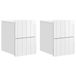 vidaXL Table de chevet murale blanc laqué brillant 33 x 34,5 x 43 cm