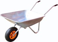 Merkloos / Sans marque Wan GmbH Kruiwagen 80 kg Draagvermogen en 60L Inhoud - Gegalvaniseerd Staal met Pneumatische Wielen
