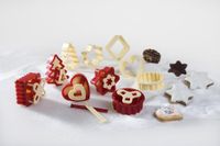 GSD Linzer koekjessnijder set van 12 met uitwerper