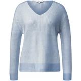 s.Oliver - Pull en tricot en mélange de coton avec encolure en V