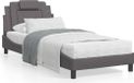 Maison Exclusive Bettgestell "Viana" ohne Matratze Gris 90x190 cm Similicuir
