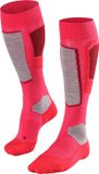 FALKE SK4 warm dun wol functioneel materiaal skisokken dames rood - maat 37-38