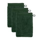 Möve Superwuschel Washandje 15 x 20 cm van 100% katoen, Cypress set van 3