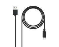 Watio Wave USB-kabel, USB 2.0, 3 m, 3 A, zwart