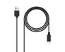 Watio Wave USB-kabel, USB 2.0, 3 m, 3 A, zwart