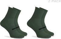 Rogelli Essential Dames et Hommes 2 pack Chaussettes de vélo - Vert