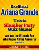 Ty Unofficial Ariana Grande Trivia Slumber Party Quiz Game Volume 4