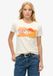 Superdry - T-shirt Outdoor à rayures coupe ajustée - Femme - T-shirts - Coton - Manches courtes - Col rond - Riff white - UK12-EU40