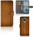 B2Ctelecom Book Case voor Nokia G10 | G20 Book Style Case Donker Hout