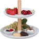 Relaxdays cupcake standaard - 2 laags - 19 x 21 cm - high tea - voor fruit