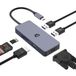 USB C Adapter HUB, USB C HUB, 4K HDMI VGA USB-hub, 6-in-1 adapter met USB A, USB 2.0, SD/TF kaartlezer, compatibel met Mac, Windows
