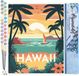 Figured'Art Peinture par Numéro Adultes toile Affiche de voyage Hawaï - Kit de peinture acrylique artisanal DIY Complet - 40x50cm sans cadre