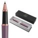 Parker Meridian Rollerball Pen | Paarse lak met roségouden accenten | Fijne penpunt | Handschriftpennen & Schrijfwaren | Zwarte inkt | Luxe Cadeaudoos