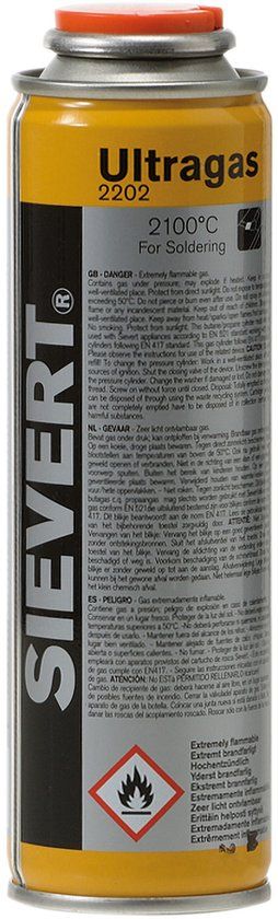Sievert Schroefgaspatroon Ultragas 2202 60g 110 ml 2100°C