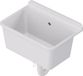 QLS Gootsteen Wit 61x41x23 cm van Kunststof - Inclusief Sifonset - voor Garage en Wasruimte 10876