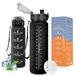 Vikaster Sportdrinkfles, 1500 ml, fitness, drinkfles, geschikt voor koolzuurhoudende dranken, lekvrij, sportfles voor fitness, outdoor