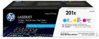 HP 201X Toner Cartridges, 3-Pack, Cyan, Magenta, Yellow, High Capacity