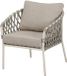 AVH-Collectie Amalfi low dining tuinstoel natural sand aluminium latte
