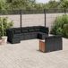 Maison Exclusive - Ensemble de meubles de jardin 9 pièces avec canapé et coussins, noir, en polyrotin