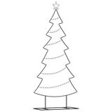 vidaXL Metalen kerstboom zwart 180 cm staal