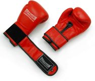 Evolution Bokshandschoenen professioneel, rood leer, klittenband