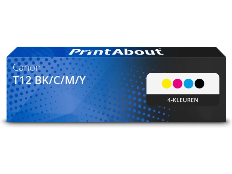 PrintAbout Toner T12 BK/C/M/Y 4-kleuren Multipack geschikt voor Canon