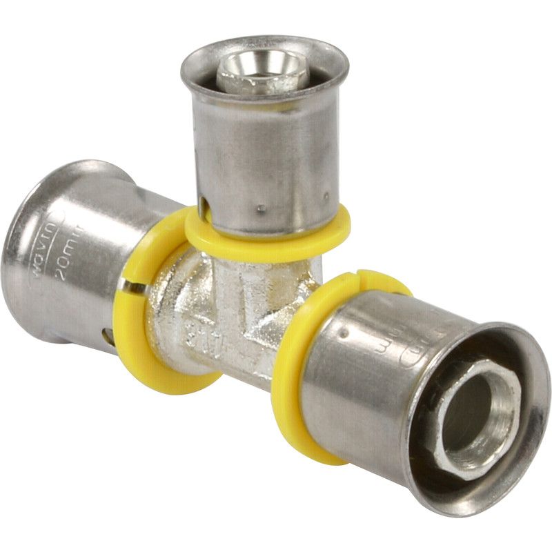 Wavin Tigris gas pers T-stuk verloop 20x16x20mm