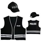 W WIDMANN MILANO Party Fashion - Politieagent-kostuumset, vest, muts, maskerade, carnaval