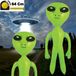Henbrandt Opblaasbare Alien - 64 cm - Groen