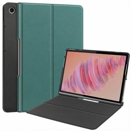 imoshion Tablet Hoes - Geschikt voor Lenovo Tab Plus - Bookcase Lenovo Tab Plus - Donkergroen