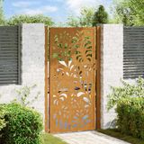 vidaXL Poort met golfontwerp 100x200 cm weervast staal