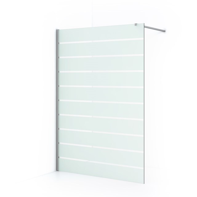 Maxaro Inloopdouche Diamond 140cm 8mm Helder Veiligheidsglas met Matte Strepen Chroom