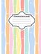 Pastel Striped Composition Book