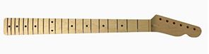 Allparts® TMO-C-MOD REVMENT MAPLE NECK VOOR TELECASTER® Hals voor elektrische gitaar in tele®-stijl - Onbehandeld - 21 Tall Bunden - Maple