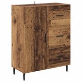 vidaXL Dressoir - Oud Hout - 69,5 x 34 x 90 cm - Bewerkt Hout en IJzer