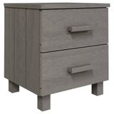 VidaXL Nachtkastje HAMAR 40x35x44,5 cm Grenenhout Lichtgrijs
