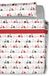 Carla Rubini Vertigo Beddengoedset, polyester, rood, 38 x 28 x 3 cm, 3 stuks